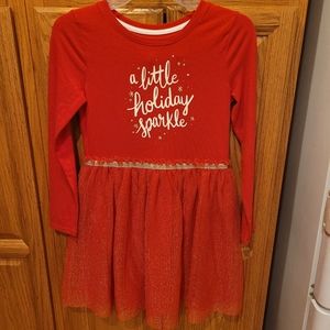 Cat & Jack Holiday Girls Dress (L 10/12)